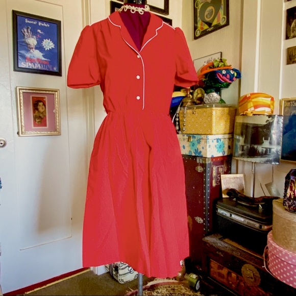 Vintage Pants - Vintage 80s dress and culotte style skort playsuit